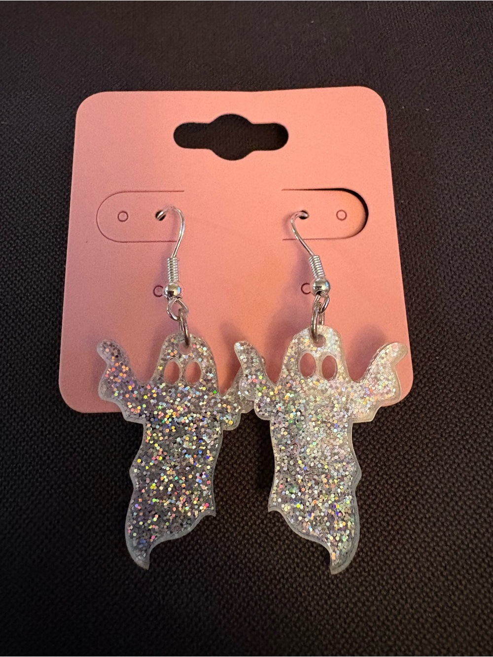4/$20 Glitter Ghost Dangle Earrings